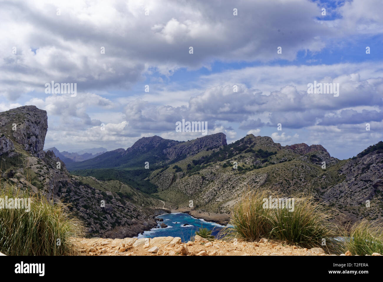 View in a Bay in the Serra de Tramuntana - Mallorca Spain Stock Photo