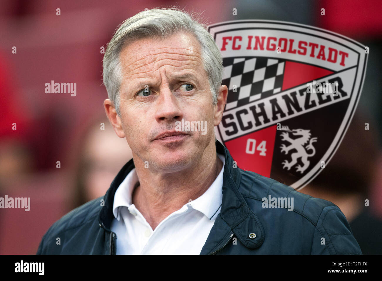 Cologne, Deutschland. 02nd Apr, 2019. FC Ingolstadt relieves coach Jens Keller after just 4 months. PHOTO ASSEMBLY: Jens Keller candidate for the coaching office at FC Ingolstadt. Archive photo: Jens KELLER (football coach) is a guest in the Koeln stadium, spectators, bust, football 2. Bundesliga, 2. matchday, 1.FC Cologne (K) - Union Berlin (Union) 1: 1, on 13.08.2018 in Cologne, Germany. Ã,ÂAAÃ | | usage worldwide Credit: dpa/Alamy Live News Stock Photo
