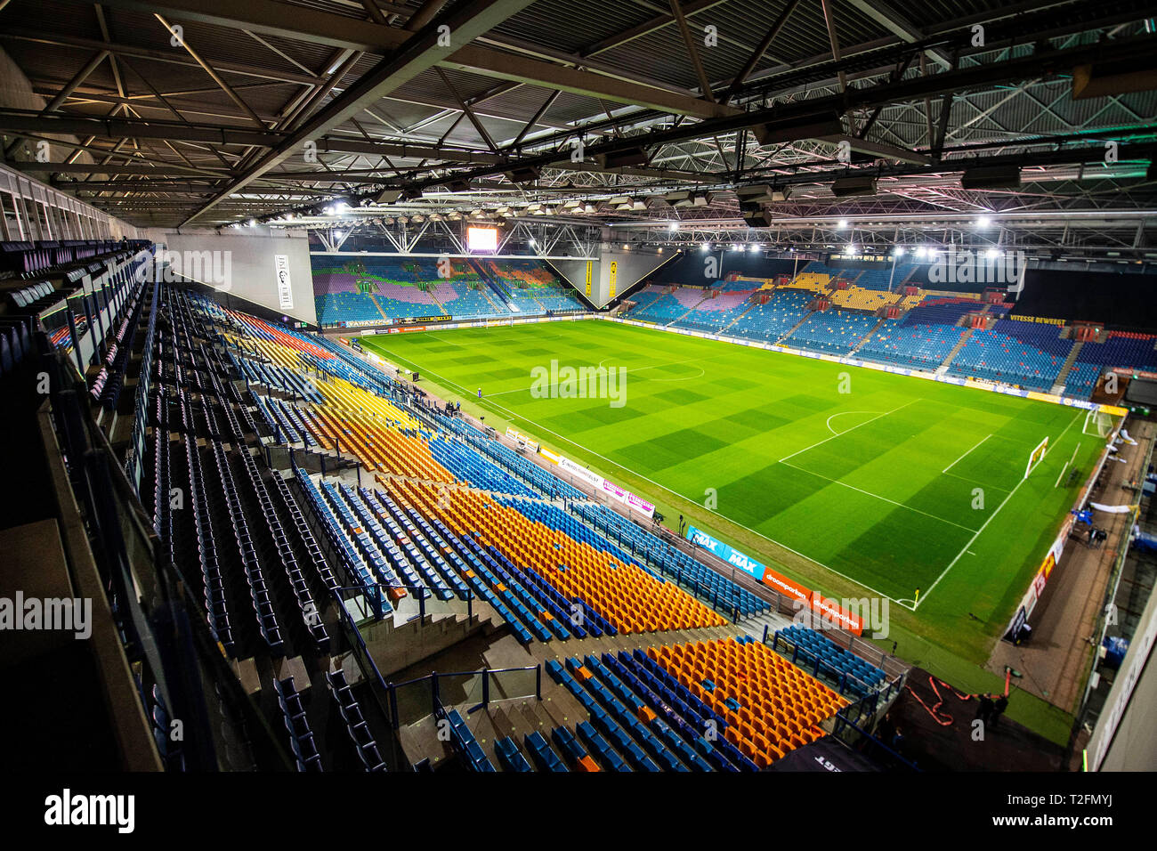 ARNHEM, 02-04-2019, GelreDome, season 2018 / 2019, inside overview of the stadium Stock Photo