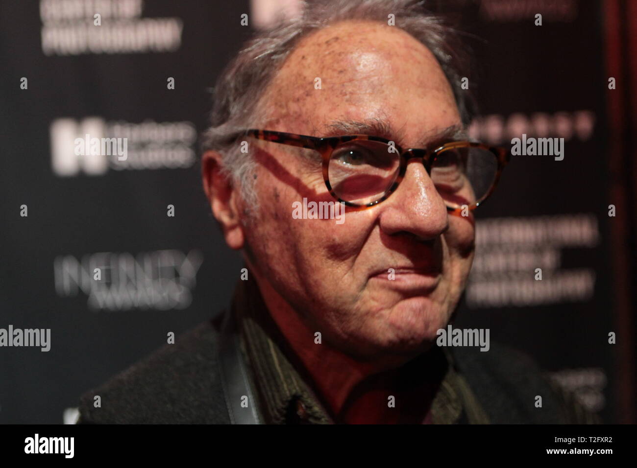 New York, New York, USA. 2nd Apr, 2019. Photographer Larry Fink attends the International Center of Photography's 2019 Infinity Awards held at Zeigfeld Theater on April 2, 2019 in New York City. Credit: Mpi43/Media Punch/Alamy Live News Stock Photo