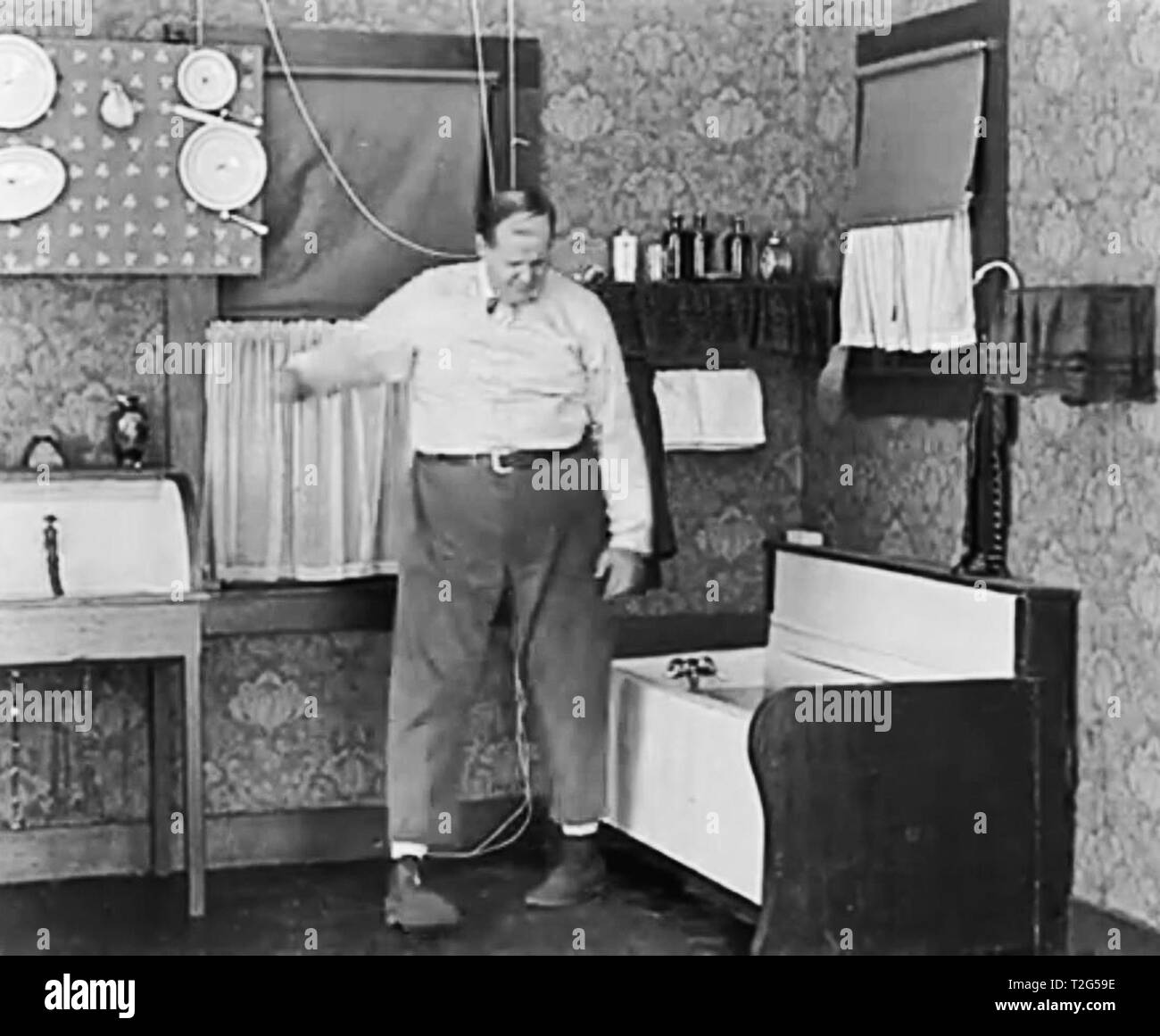 Vintage Buster Keaton movie still 1920 Stock Photo