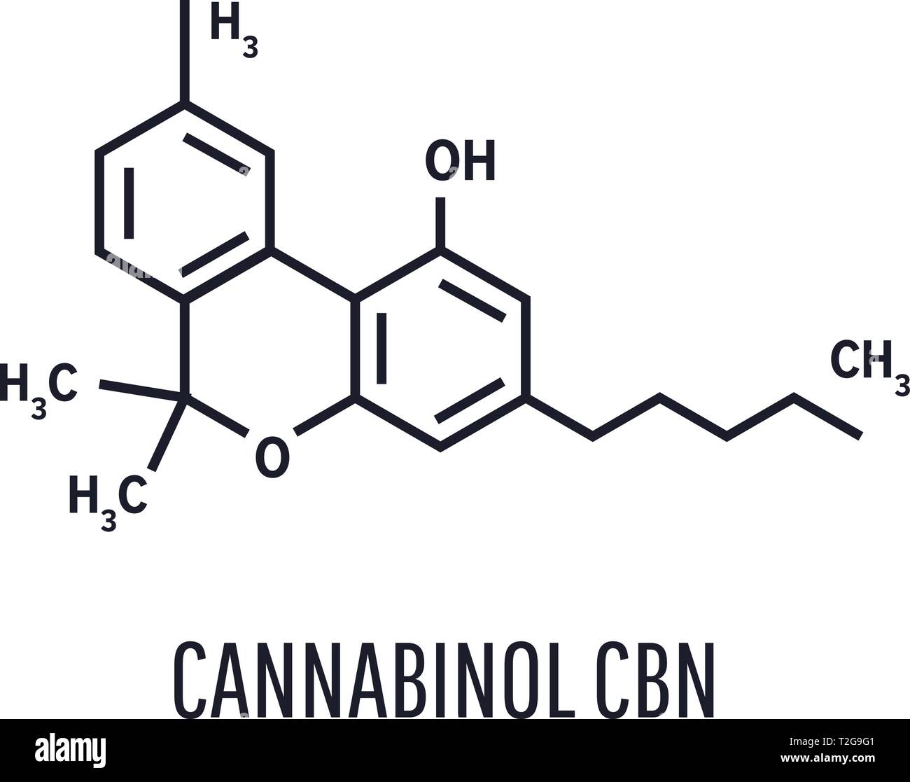 Skeletal formula of Cannabinol. stimulant molecule Stock Vector Image & Art - Alamy