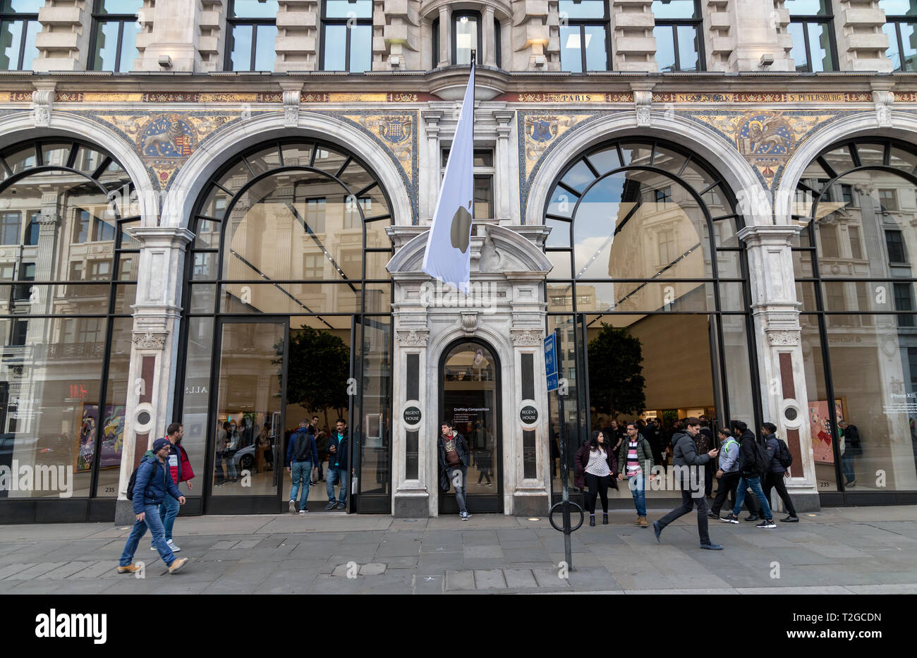 LONDON - MARCH 27, 2019: Apple Store on Regent Street in London Stock Photo