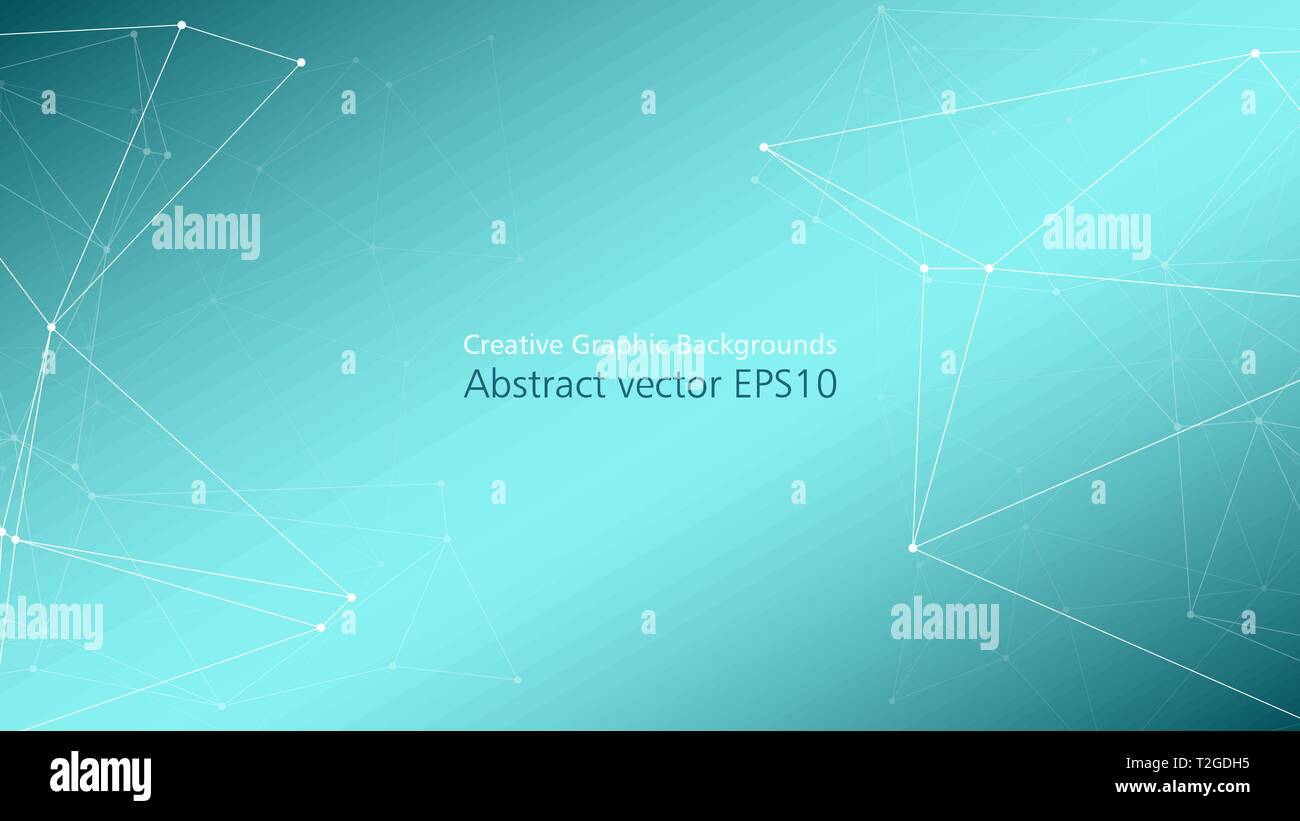 Science and new technology connect, vector lines and dots connections Stock Vector