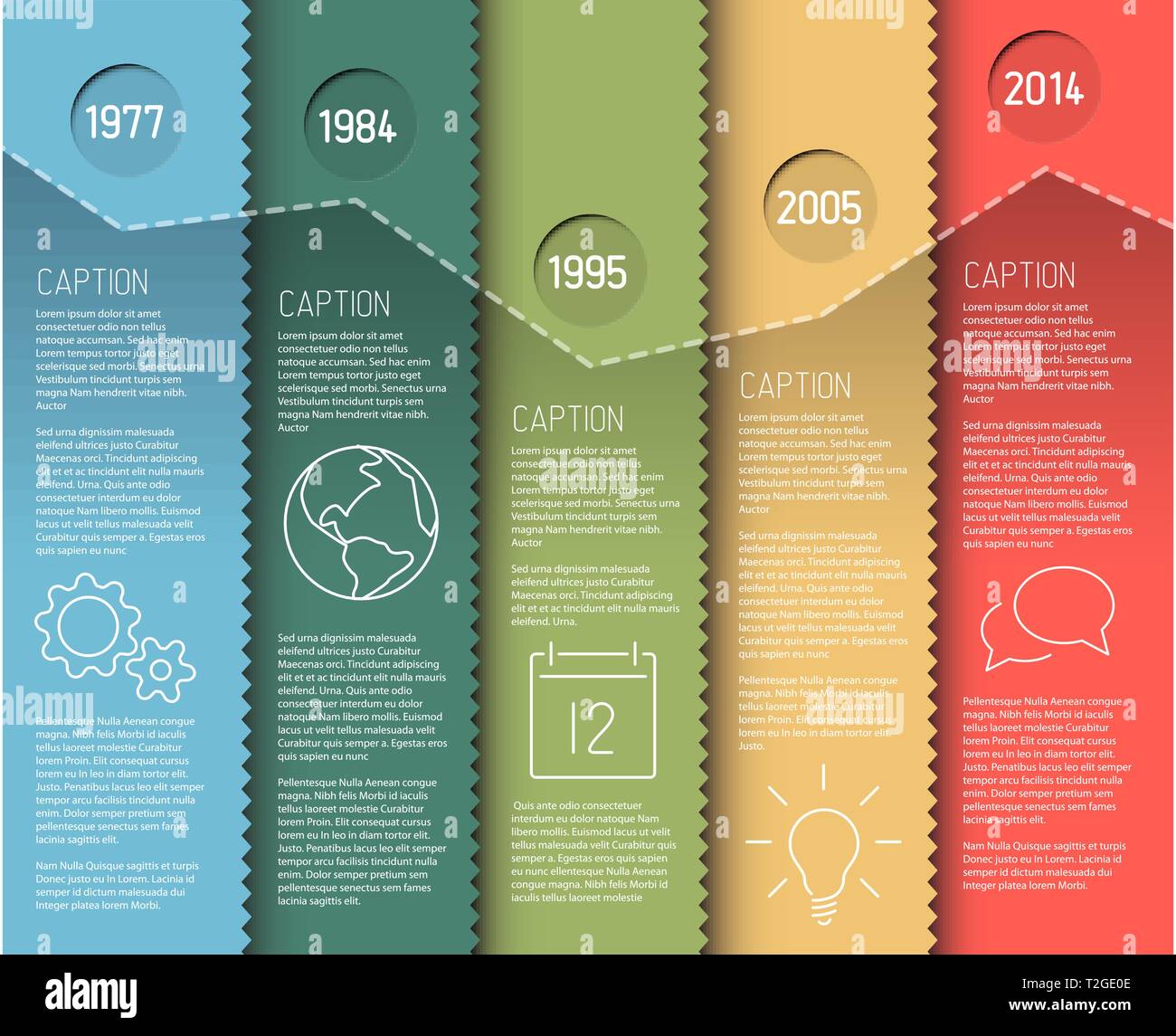 Vector Infographic timeline report template with icons Stock Vector ...