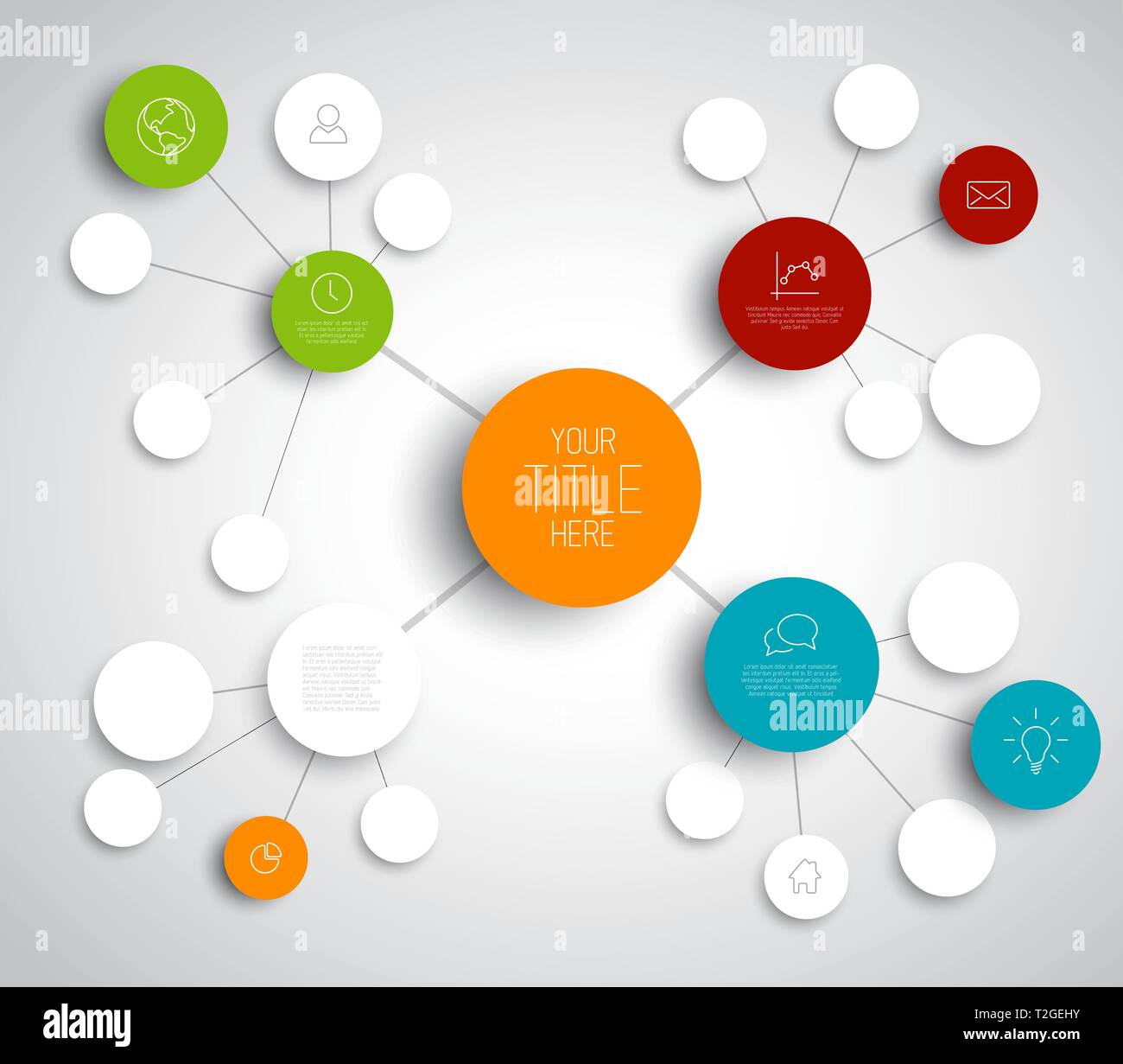 Vector abstract mind map infographic template with place for your ...