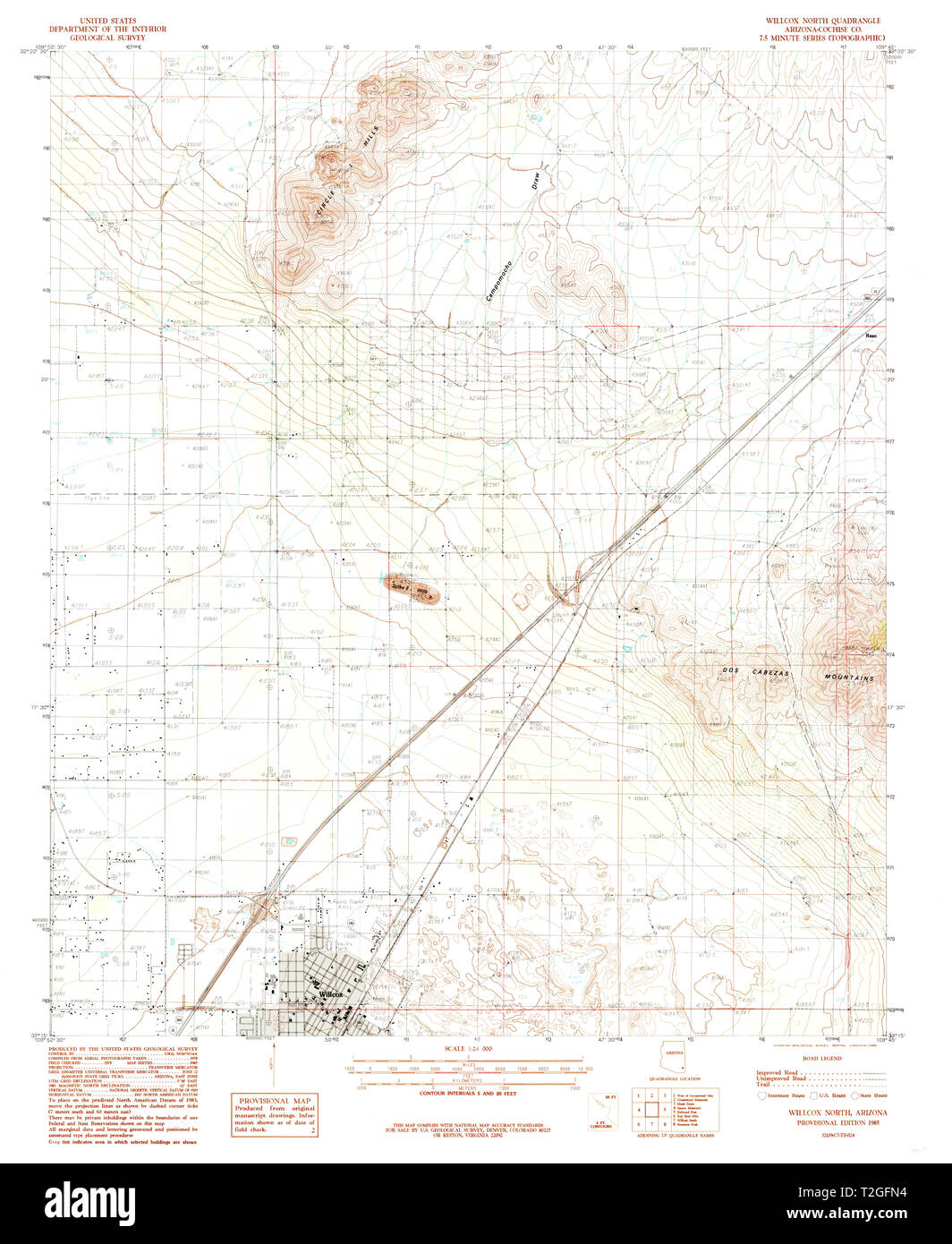 Willcox arizona map Cut Out Stock Images & Pictures Alamy