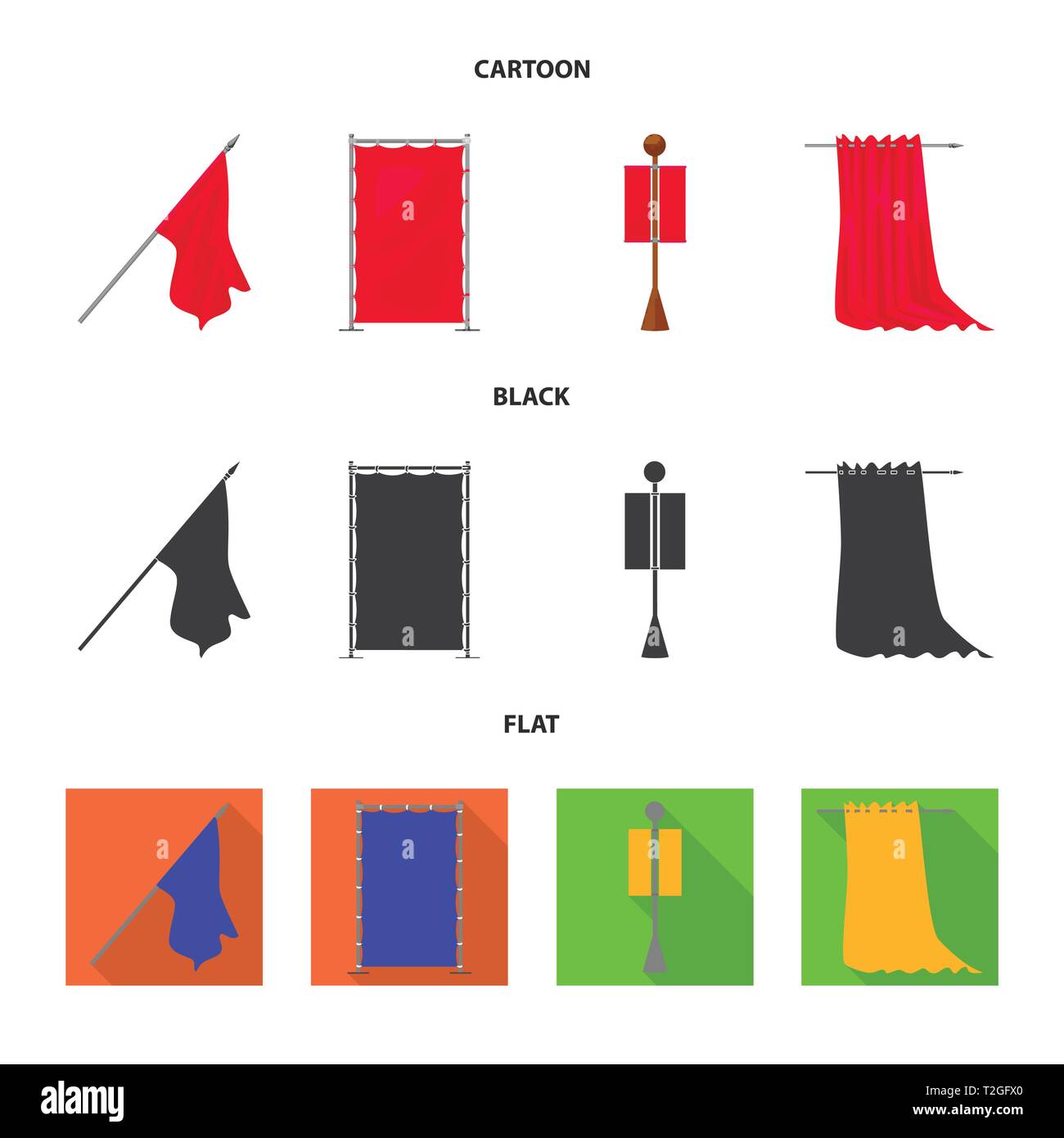 Flag Banner Curtain Cloth Screen Lamp Silk Post Flying Wall
