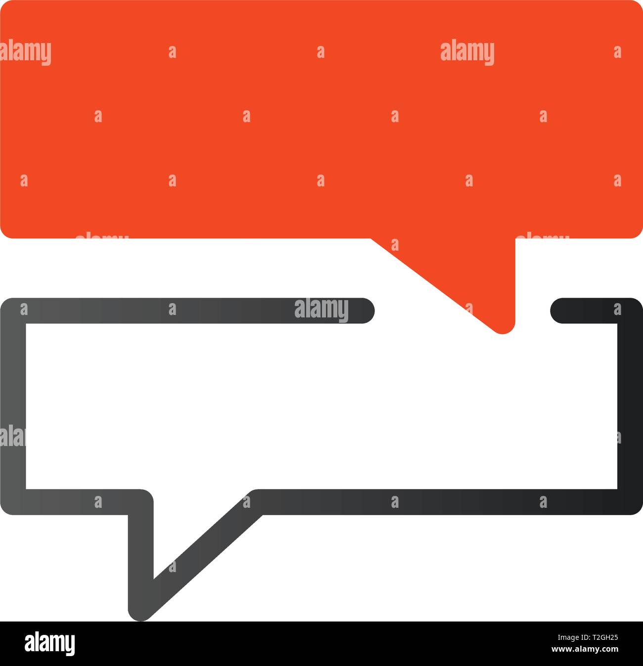Speech Bubbles Set of Square Blank Shapes. Vector illustration isolated Stock Vector