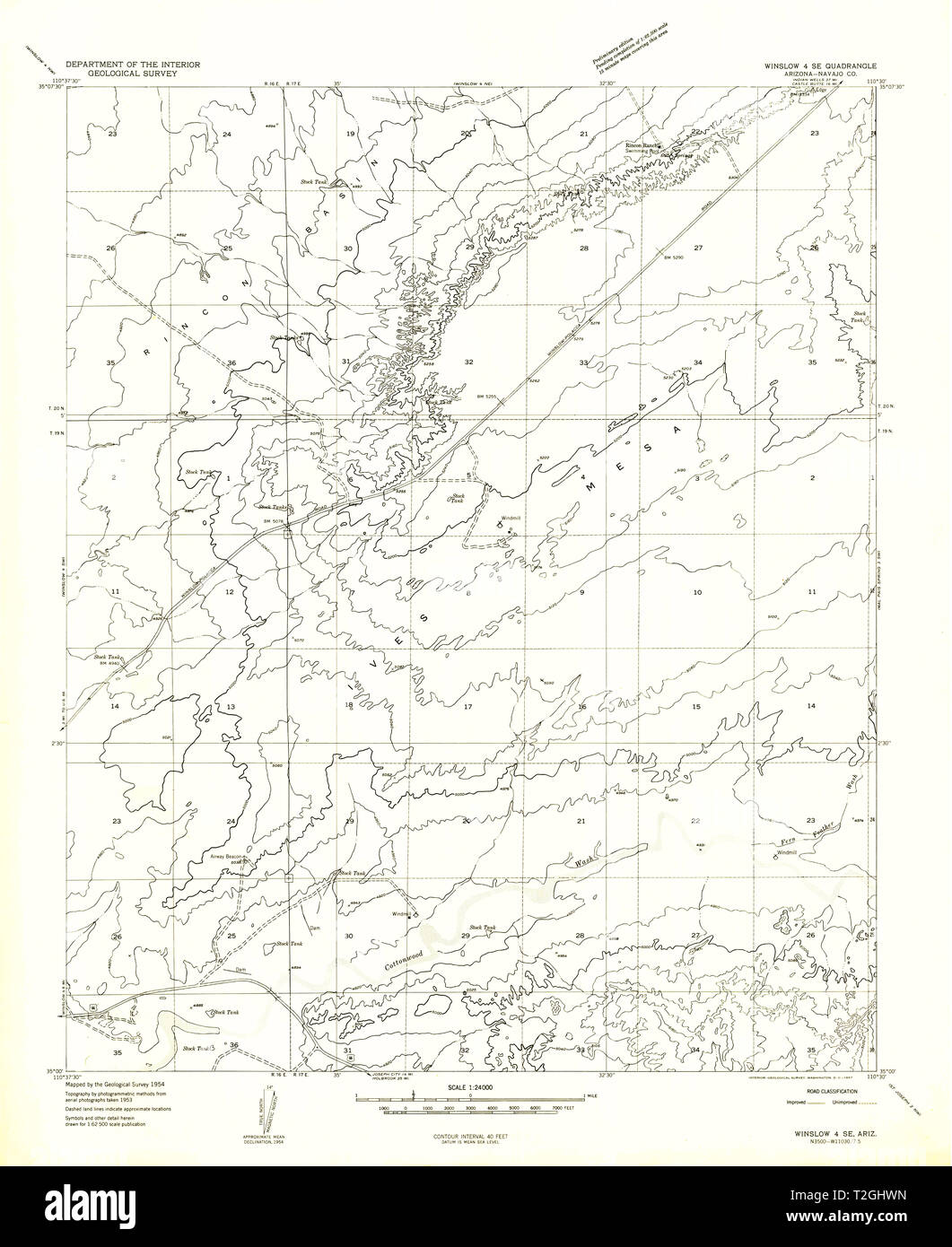 Winslow arizona map hires stock photography and images Alamy