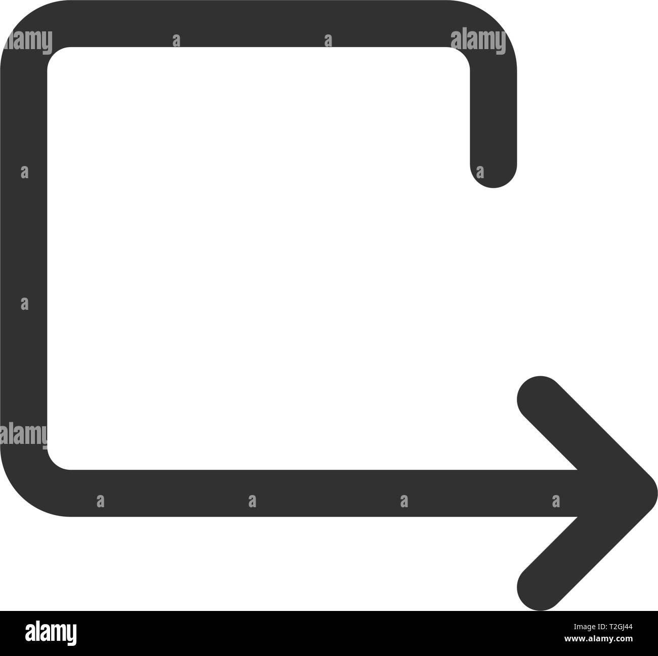 Arrows around square back line icon, outline vector sign, linear style ...