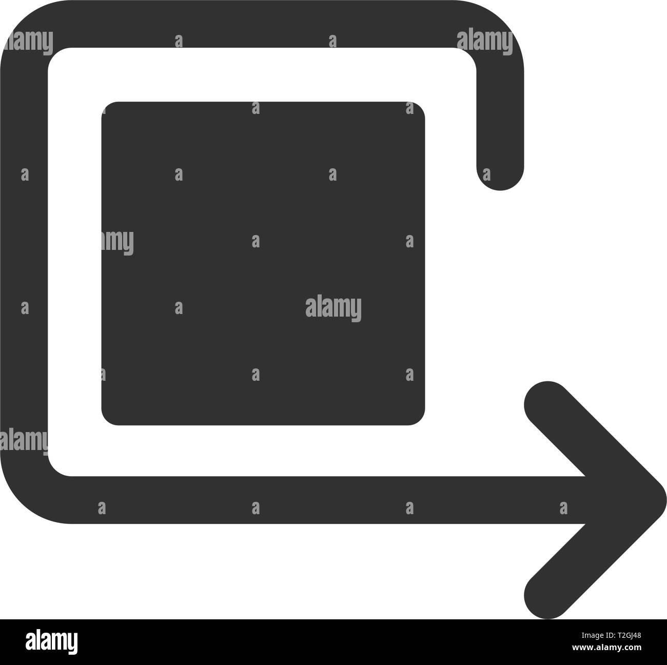 Arrows around square back line icon, outline vector sign, linear style ...