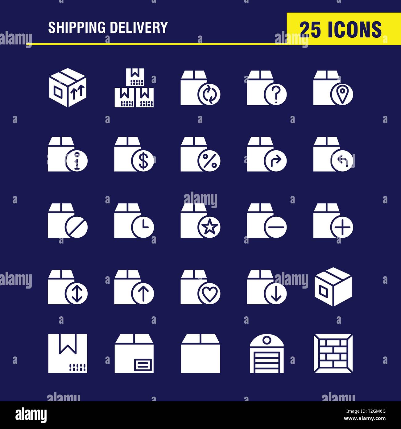 Shipping Delivery Solid Glyph Icon Pack For Designers And Developers ...