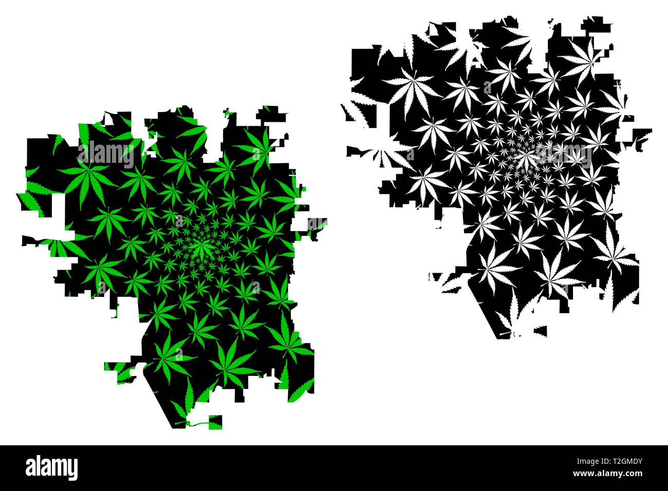 Lincoln city United States of - Lincoln City United States Of America Usa Us Us United States Cities Usa City Map Is Designed Cannabis Leaf Green City Of Lincoln Map Made T2GMDY 