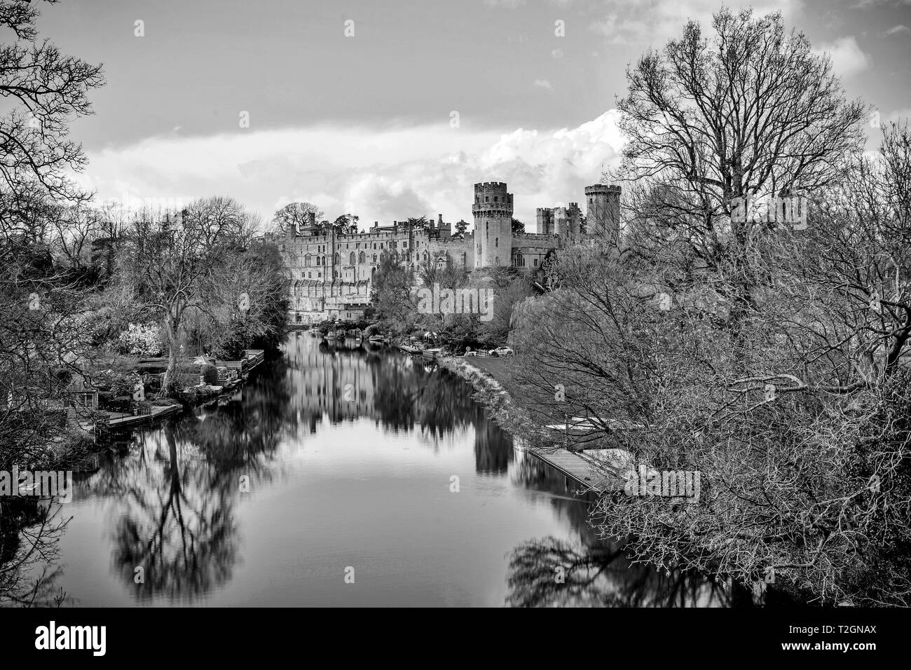 Warwick Castle in Warwick, Warwickshire, UK. April 2nd 2019. Stock Photo