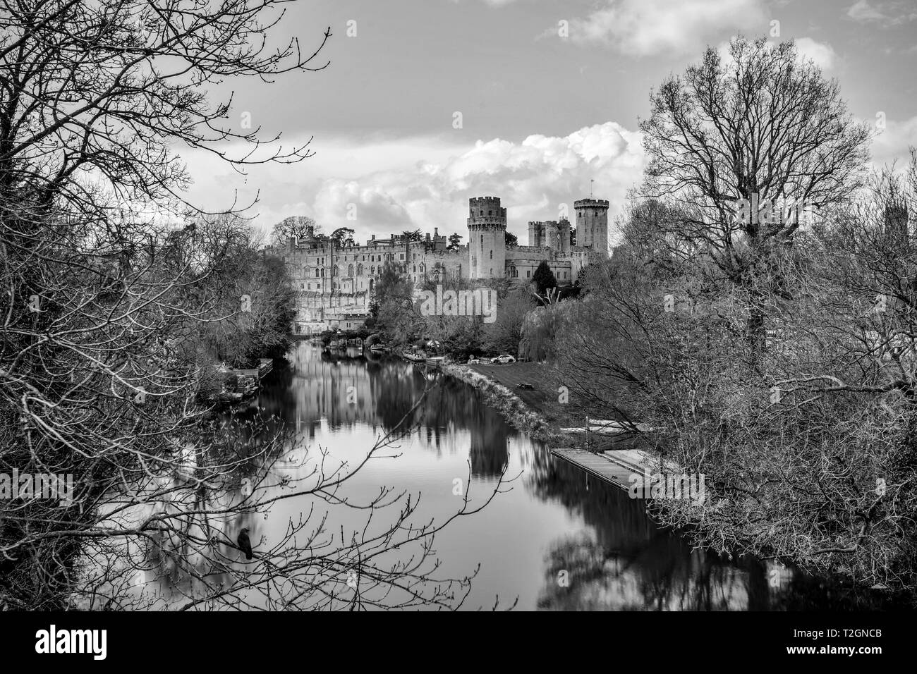 Warwick Castle in Warwick, Warwickshire, UK. April 2nd 2019. Stock Photo