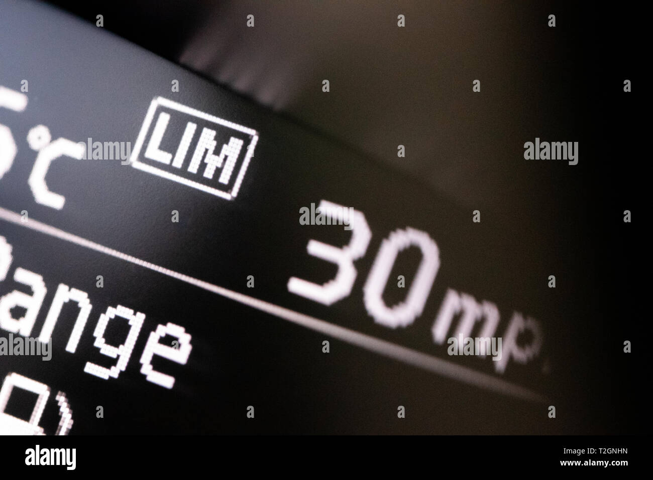 Speed Limiters, close up of the buttons and dials in a car for the