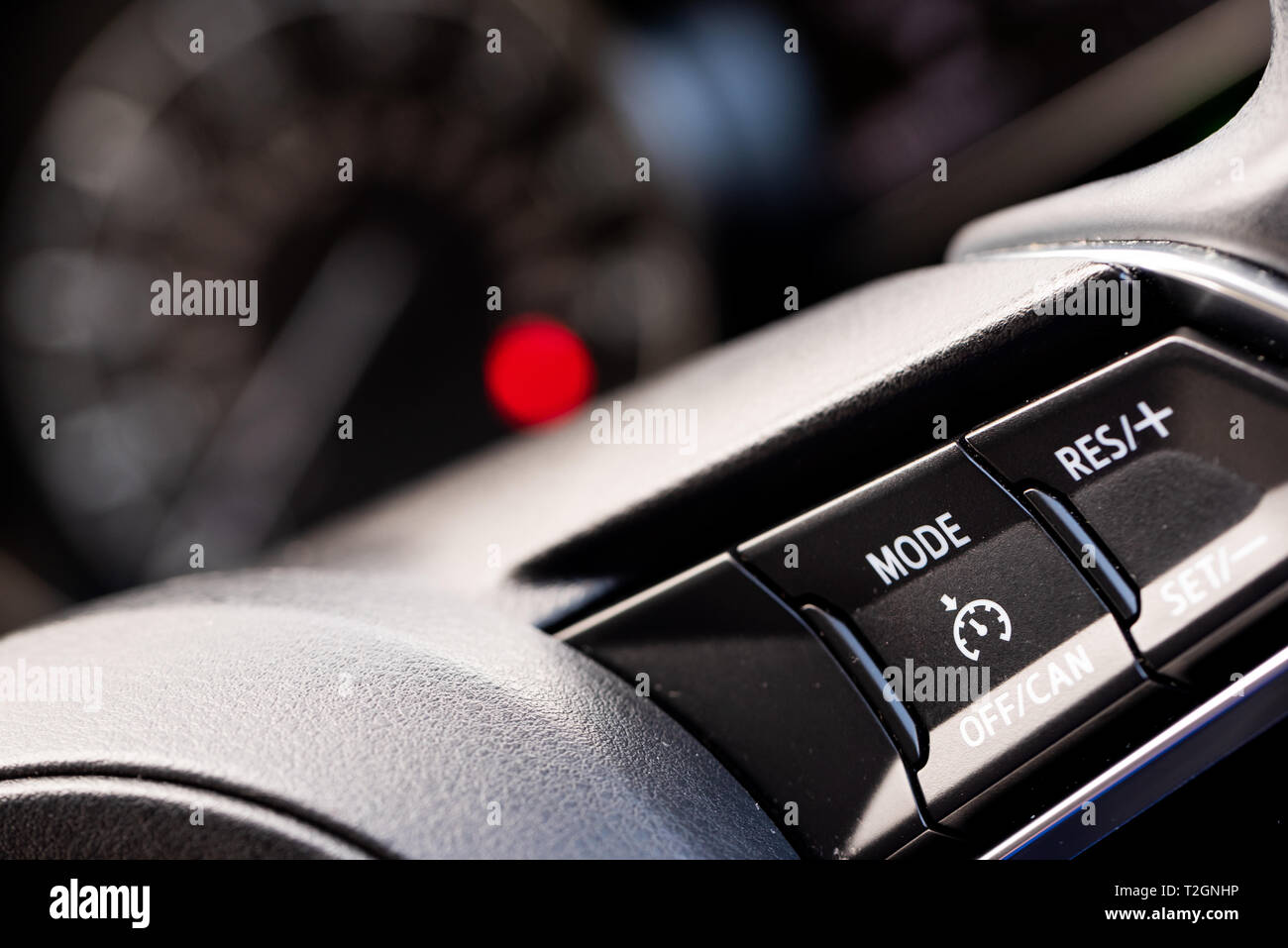 Speed Limiters, close up of the buttons and dials in a car for the