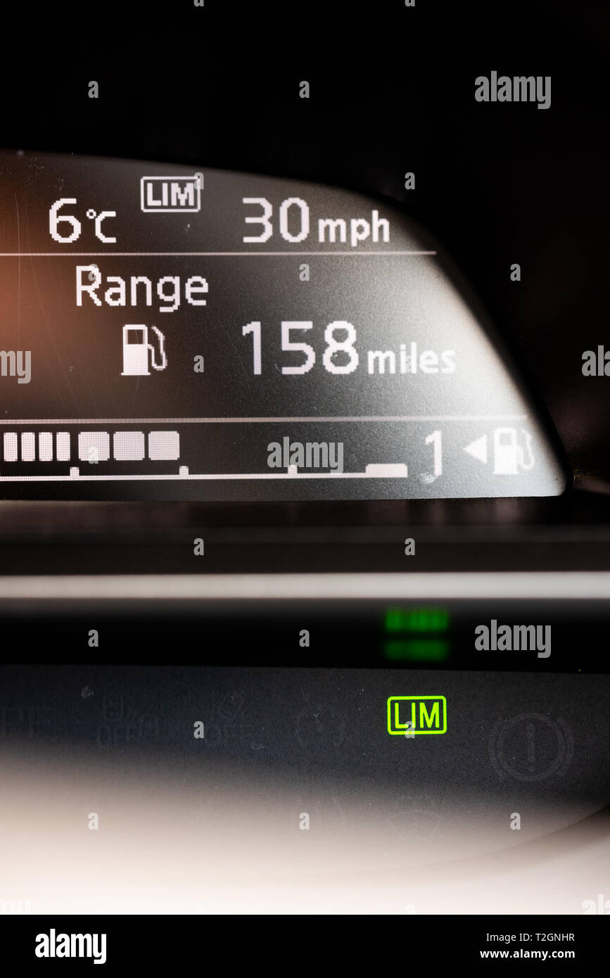 Speed Limiters, close up of the buttons and dials in a car for the