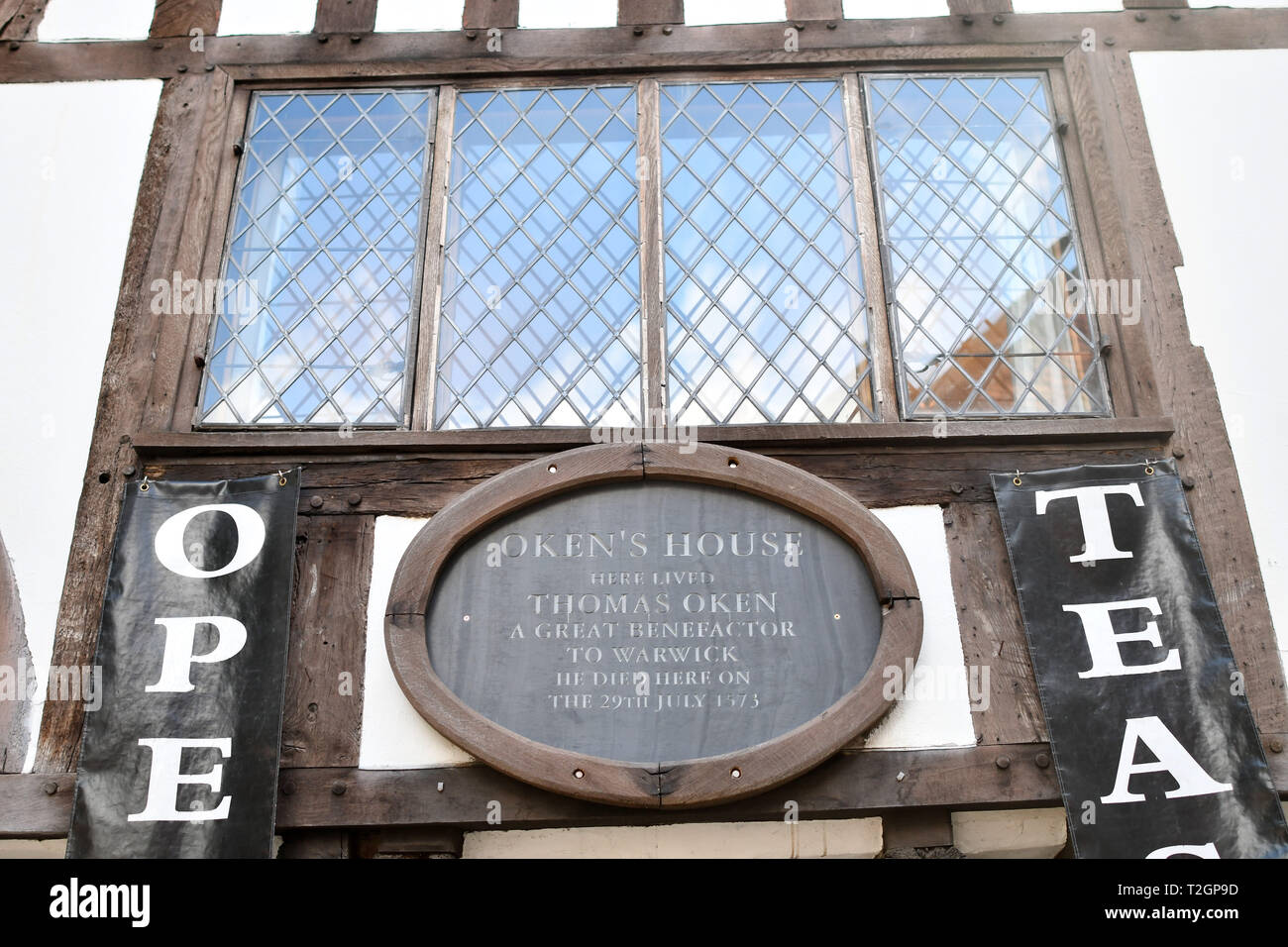 Thomas Oken Tea Rooms in Warwick, Warwickshire, 2 April, 2019 Stock Photo Alamy