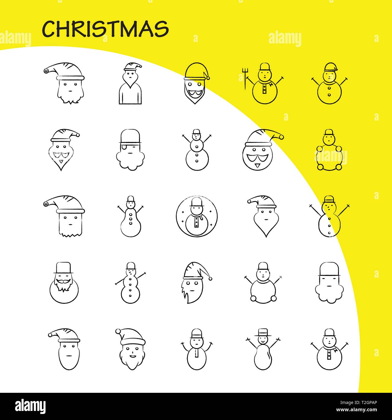 Christmas Hand Drawn Icons Set For Infographics, Mobile UX/UI Kit And ...
