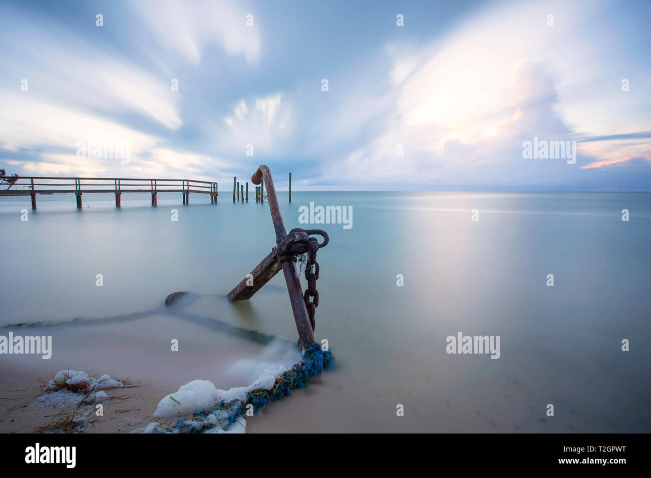 Florida Keys anchor in ocean Stock Photo Alamy