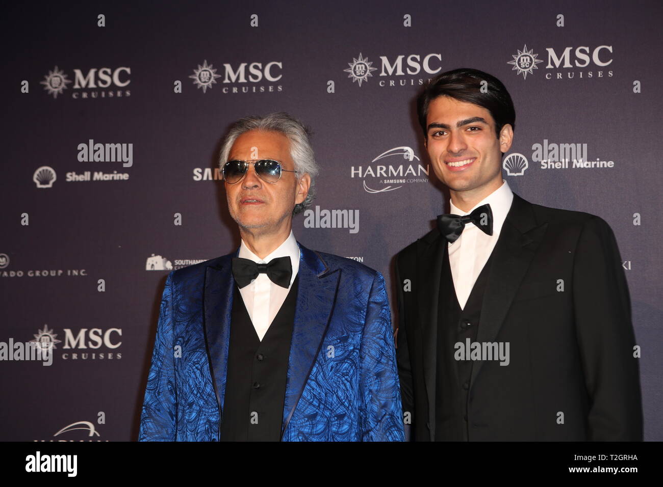 Andrea Bocelli - With my son Amos, ABF board member, at Global  #TeacherPrize Andrea Bocelli Foundation Global Teacher Prize