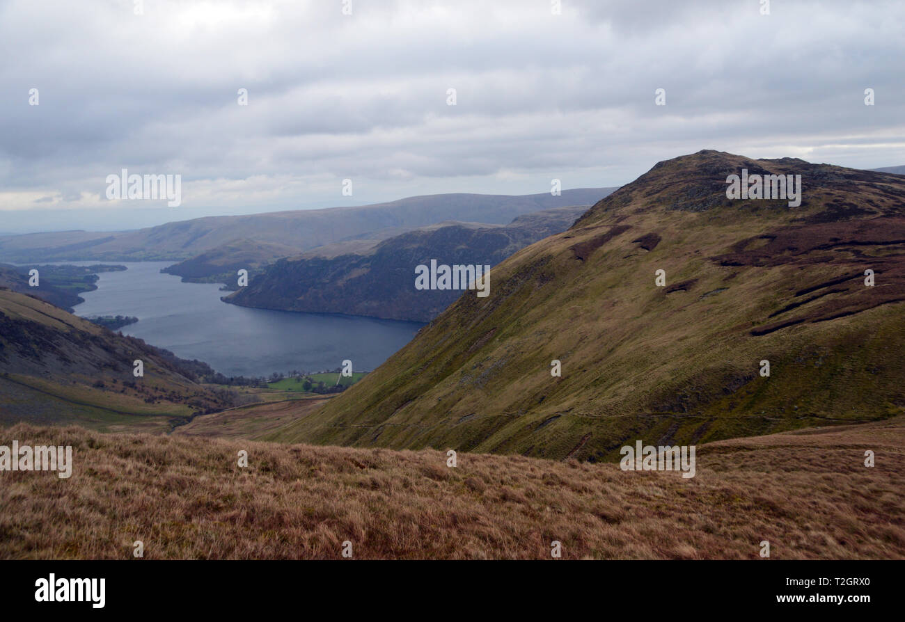 Ullswater, Glencoyne Valley and the Wainwright Sheffield Pike from ...