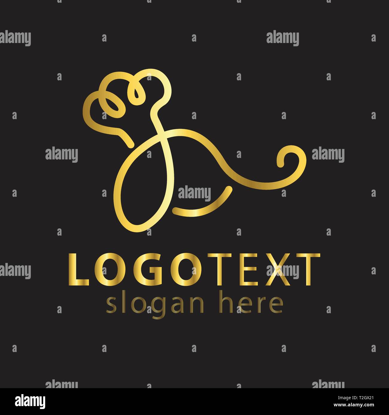 Chef hat and elephant line logo icon vector template Stock Vector
