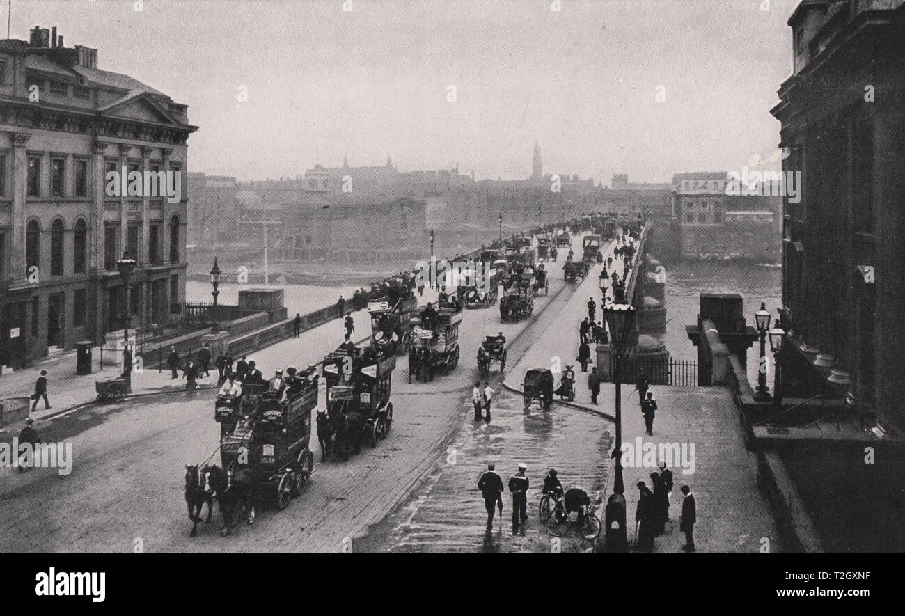 London Bridge from King William Street Stock Photo Alamy