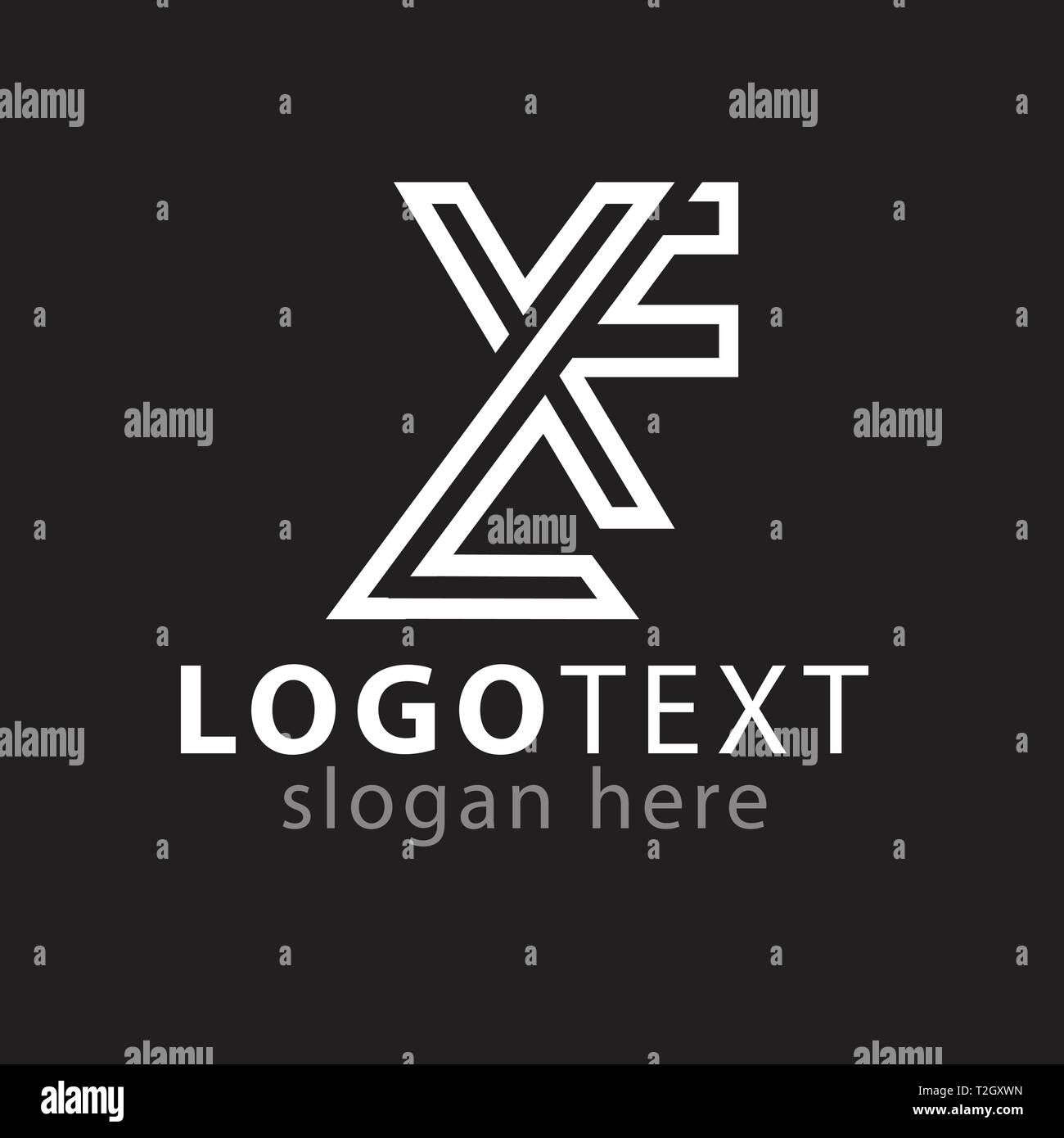 L X F Initial letter logo icon vector template Stock Vector