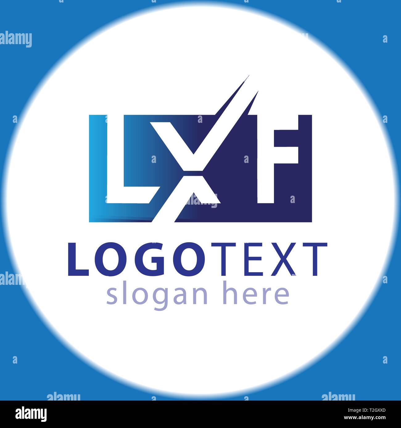 L X F Initial letter logo icon vector template Stock Vector
