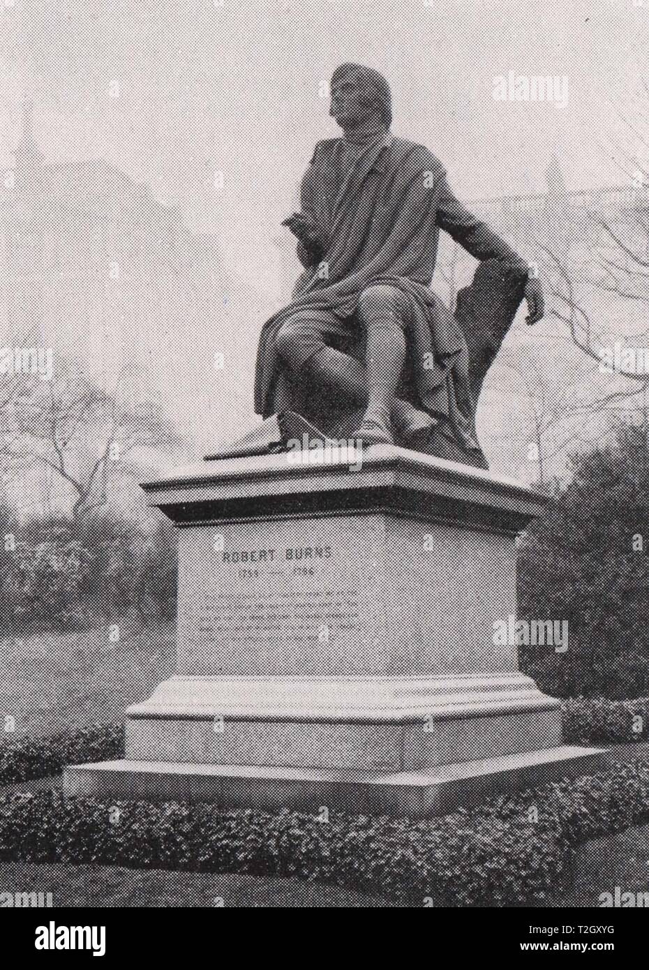 Robert Burns Statue, Embankment Gardens Stock Photo Alamy