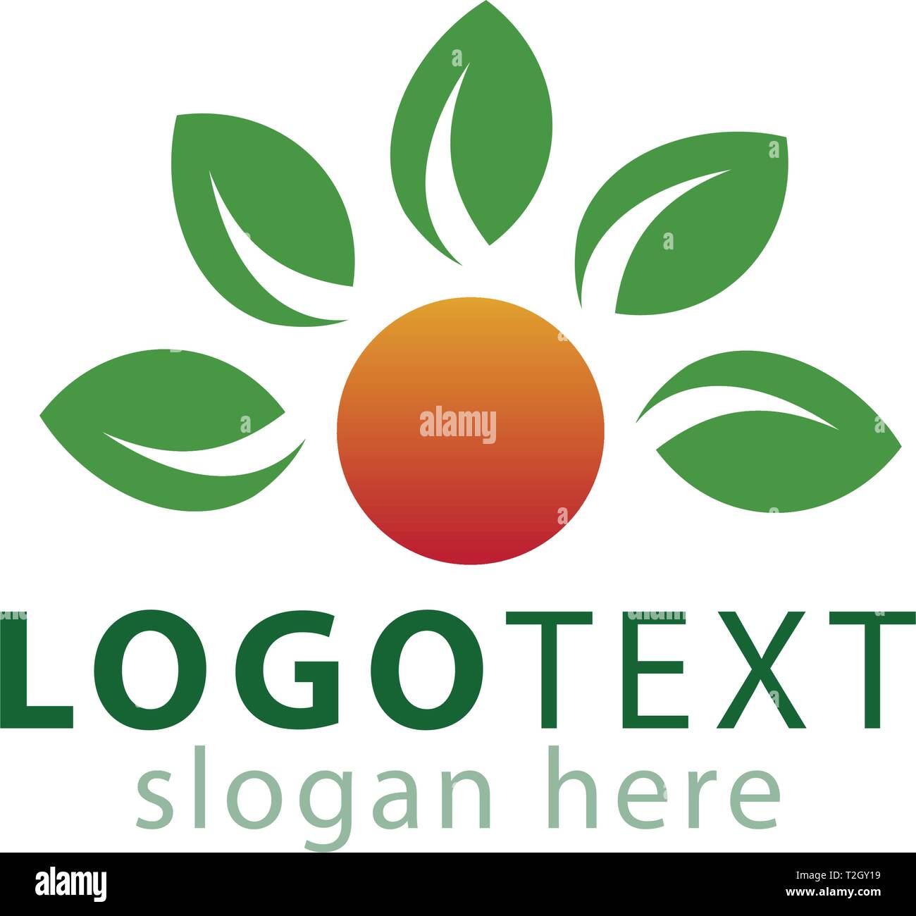 Leaf flower logo icon vector template Stock Vector Image & Art - Alamy