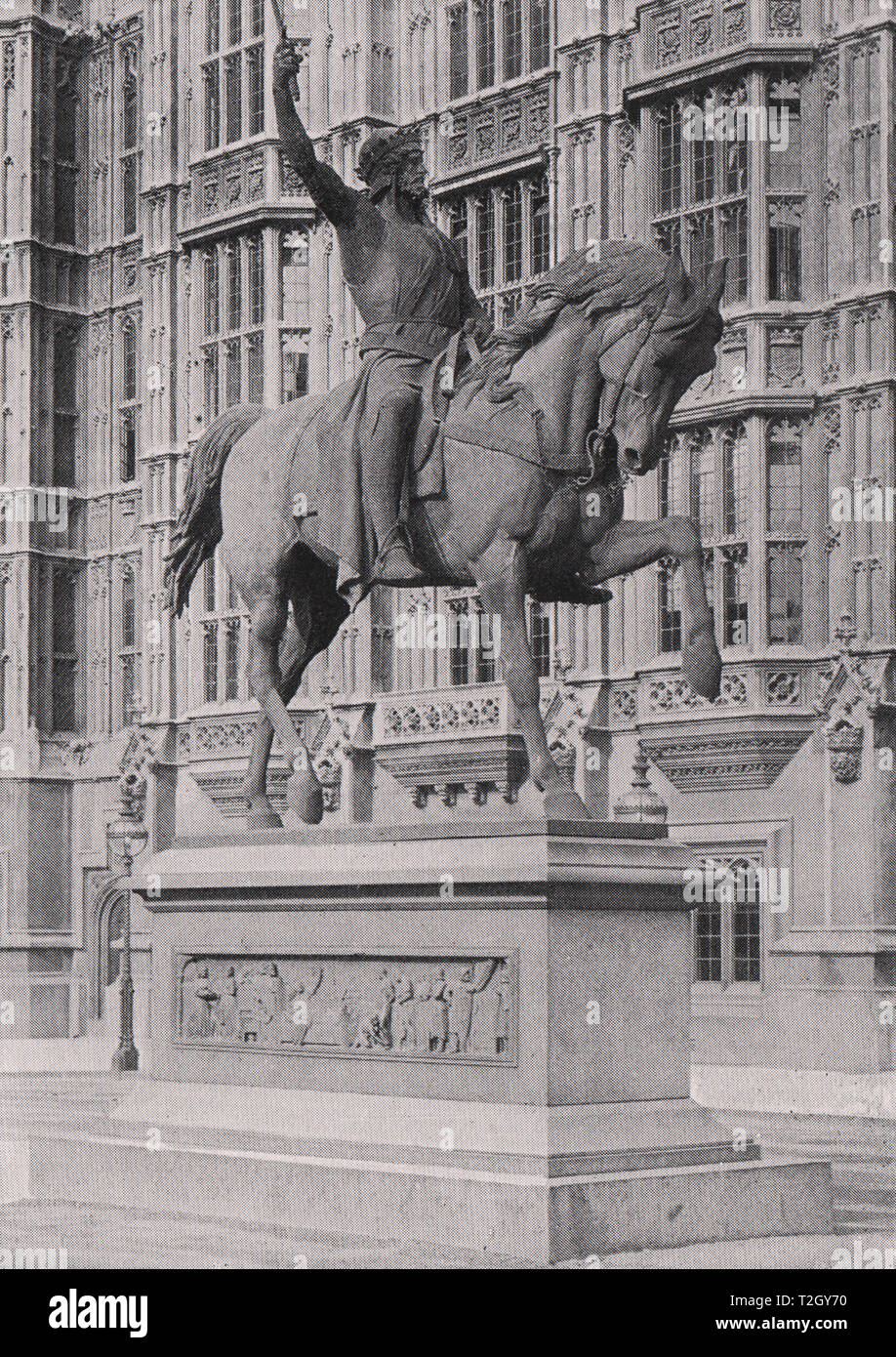 Statue of Richard I. Old Palace Yard Stock Photo