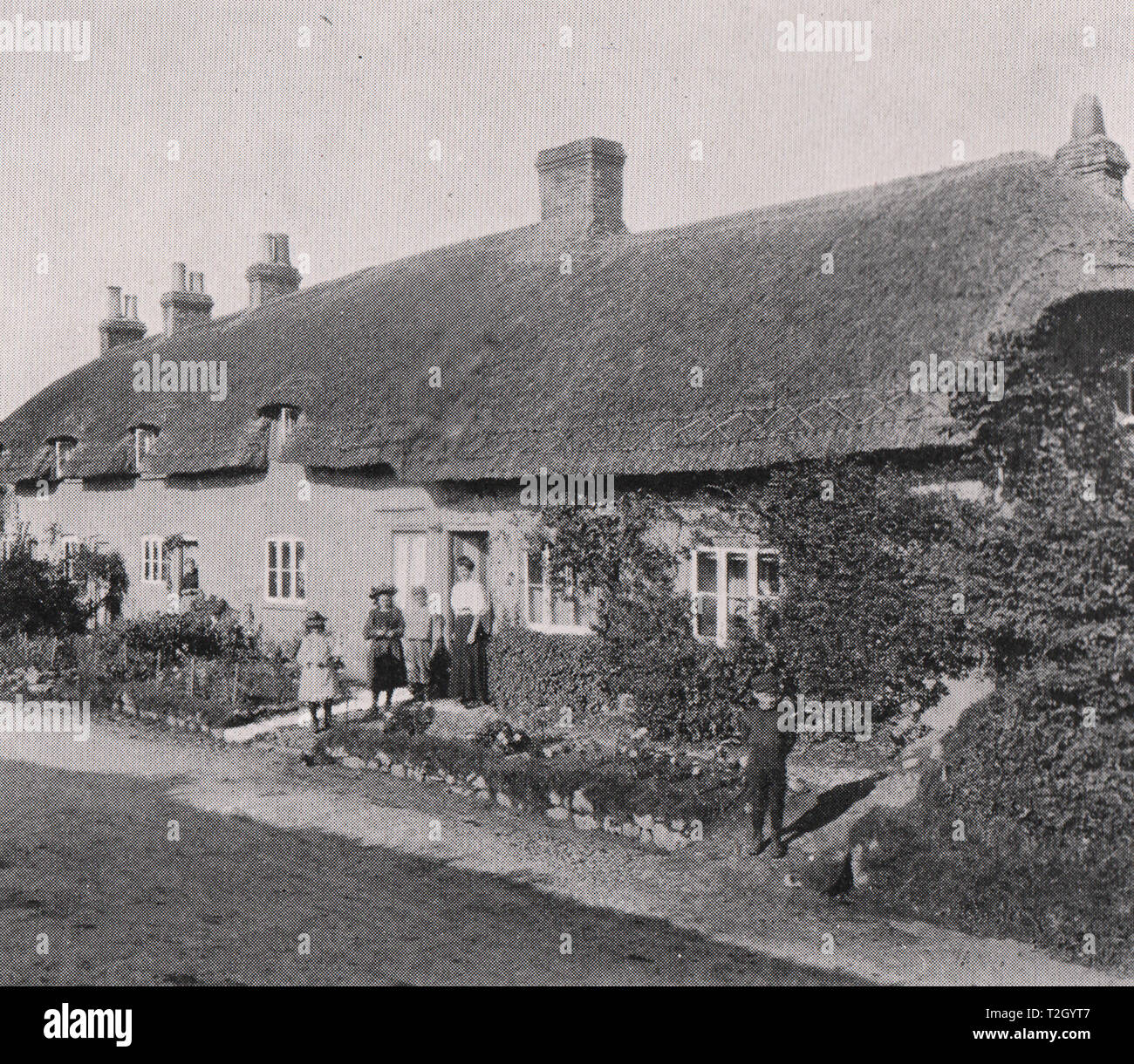 Old Cottages, Whitwell Stock Photo