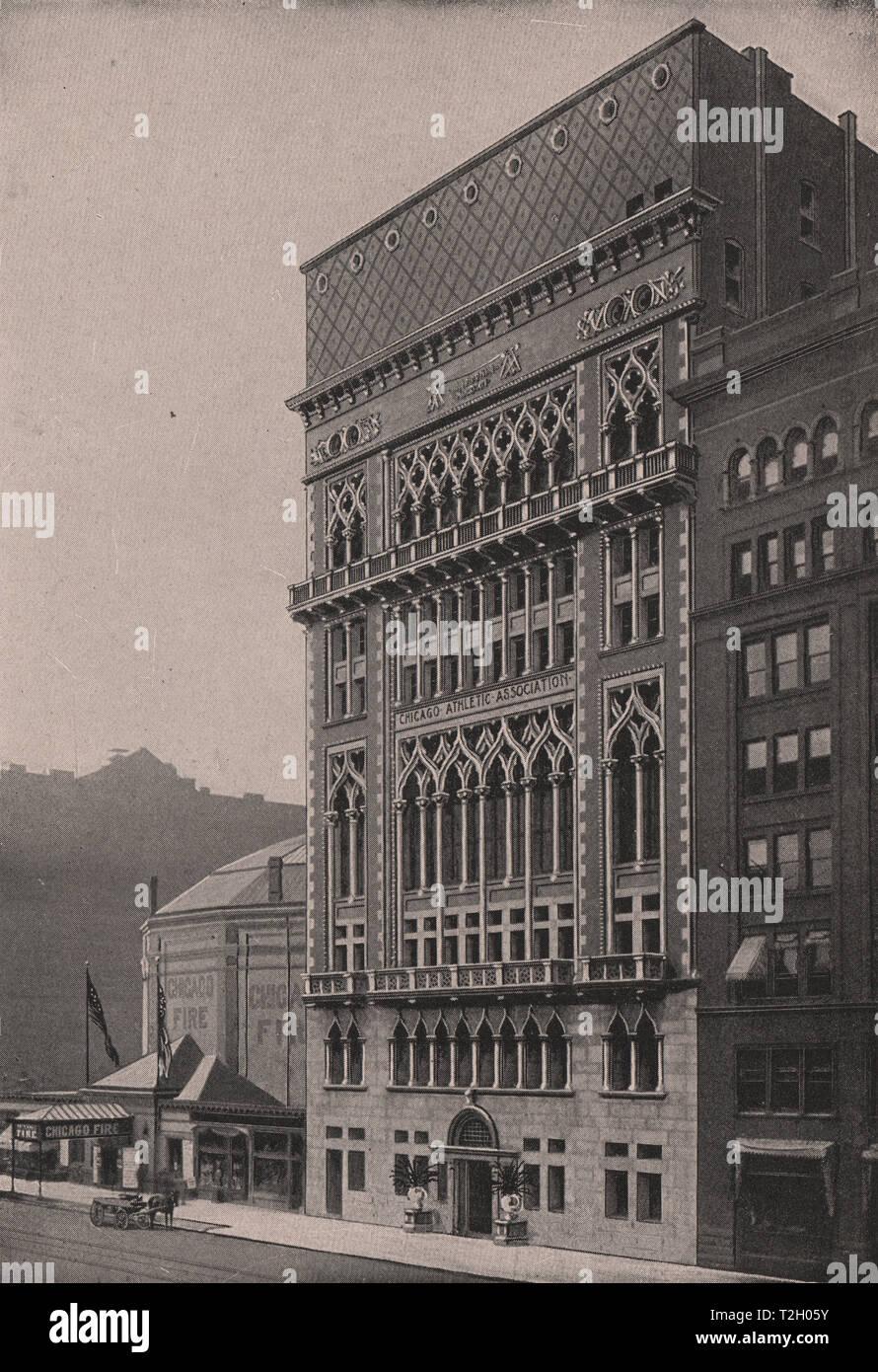 Chicago Athletic Association Building; Nos. 124-126 Michigan Avenue Stock Photo