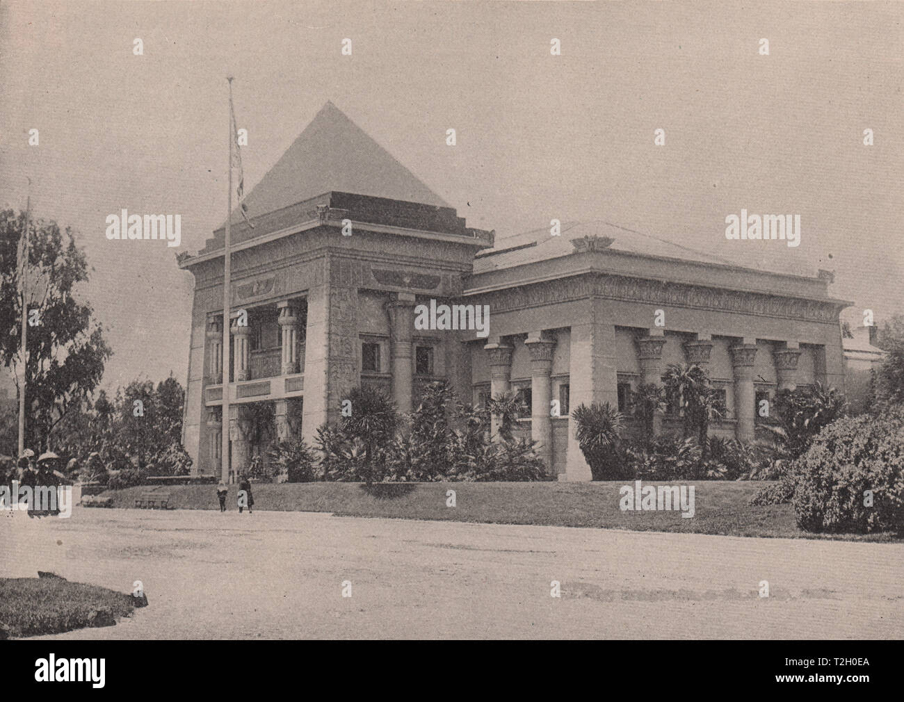 Museum in Golden Gate Park. Egyptian style of architecture Stock Photo