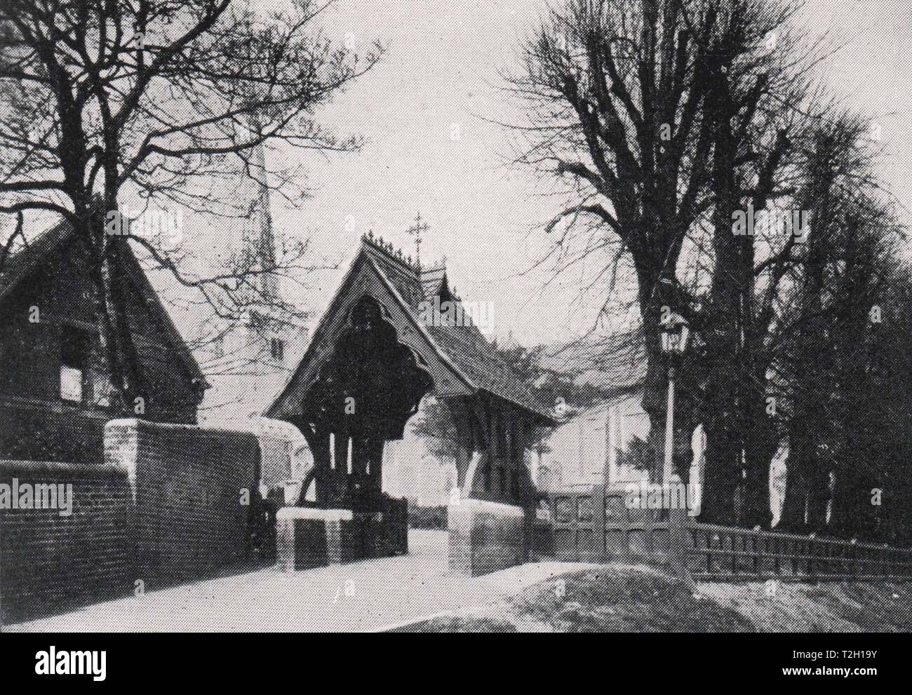 Harrow Church and Lych Gate Stock Photo