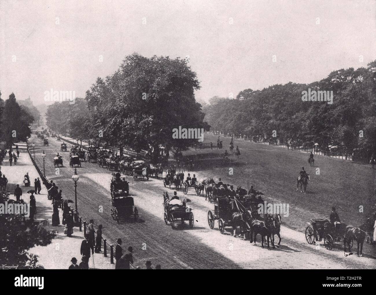 Hyde Park - the drive and rotten row Stock Photo