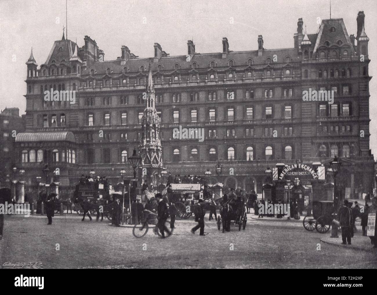 Charing Cross - The Hotel and Railway Station Stock Photo