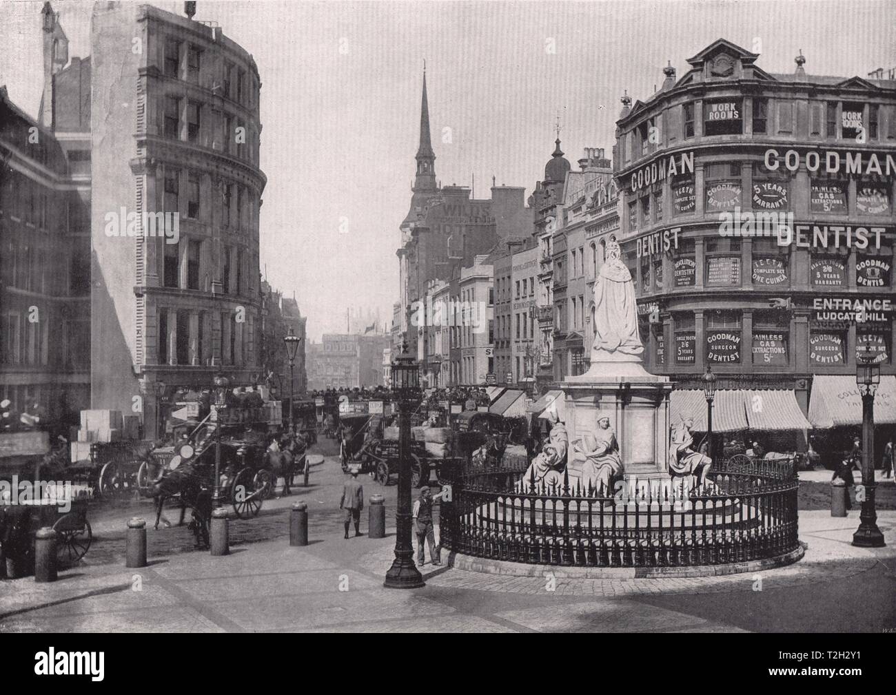 Ludgate Hill - From St. Paul's Stock Photo