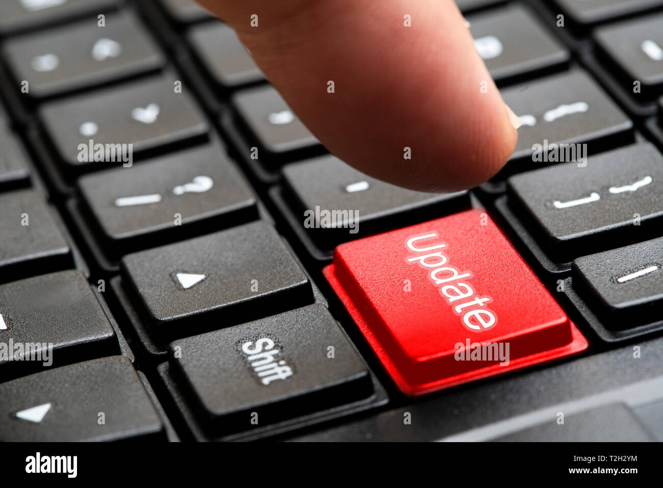 Update button on keyboard, selective focus , concept word Stock Photo