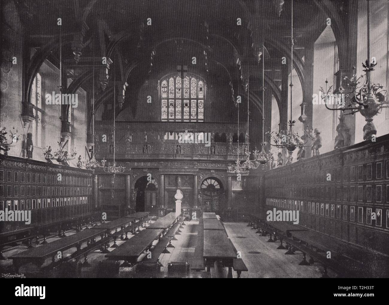 Middle Temple Hall - General view of the Interior Stock Photo