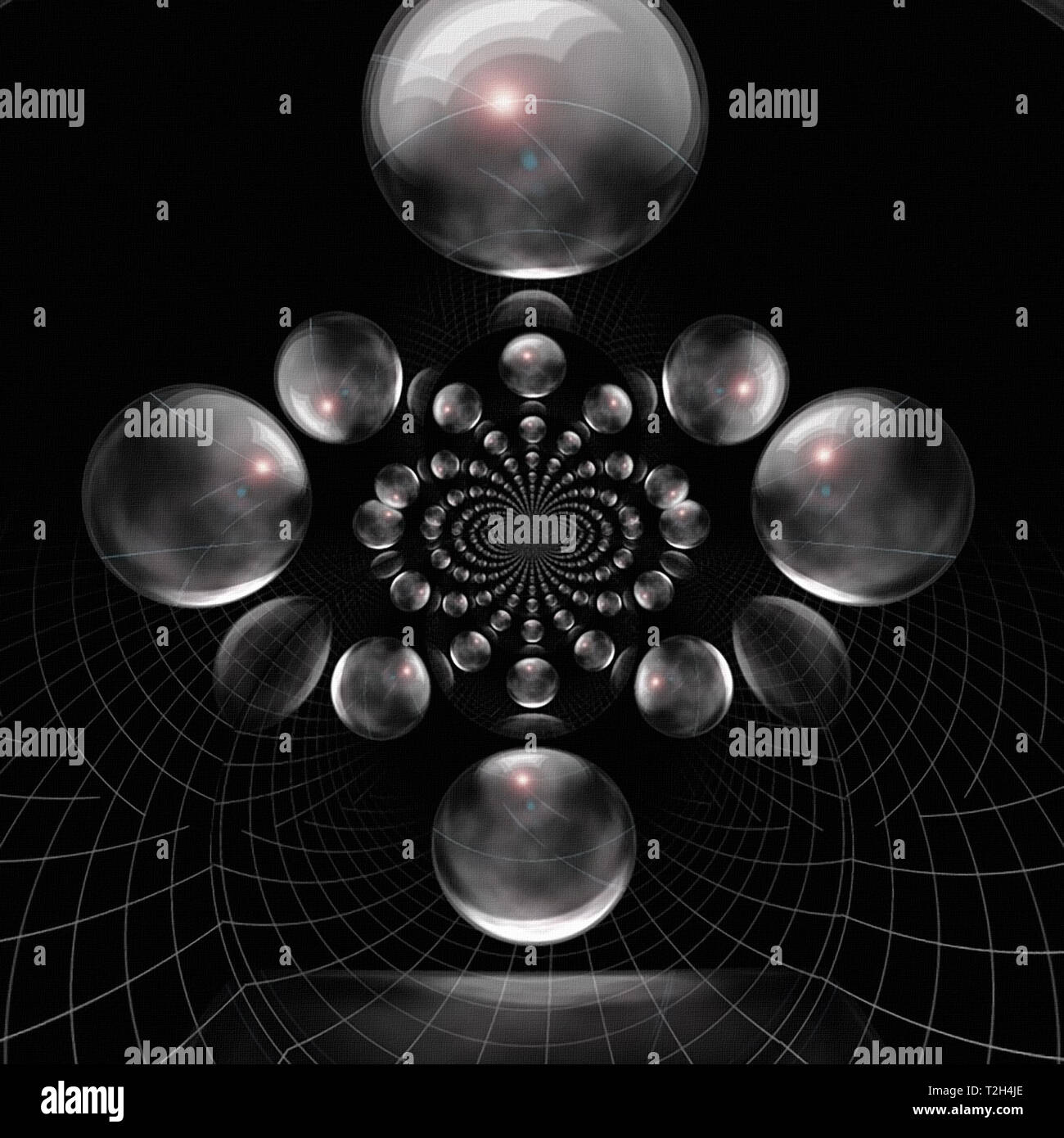 Modern abstract fractal. Bubbles Stock Photo - Alamy