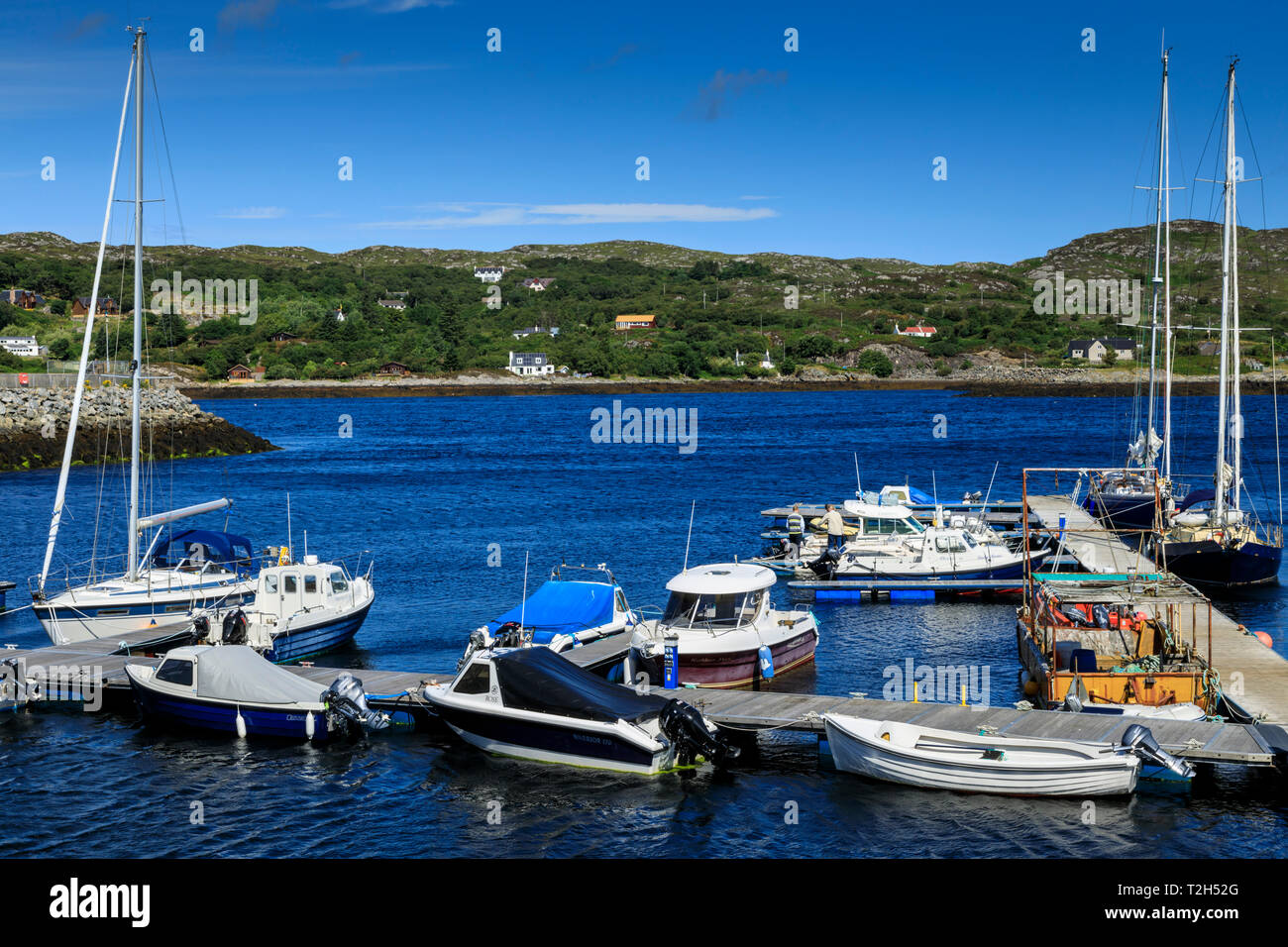 Marina in Lochinver, Scotland, Europe Stock Photo
