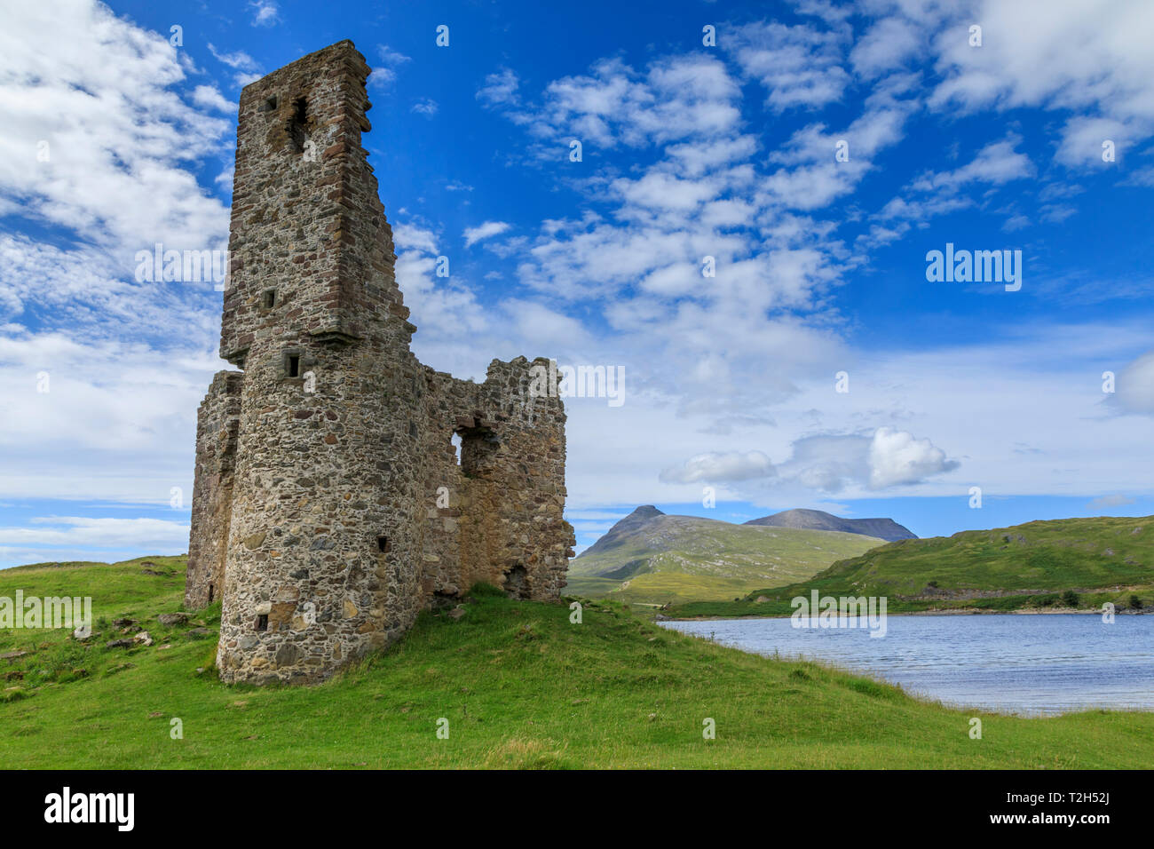 Ardvreck Castle in Scotland, Europe Stock Photo