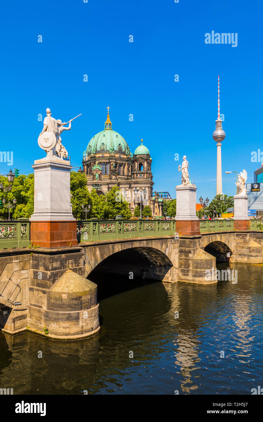 Schlossbrucke bridge by Berlin Cathedral in Berlin, Germany, Europe