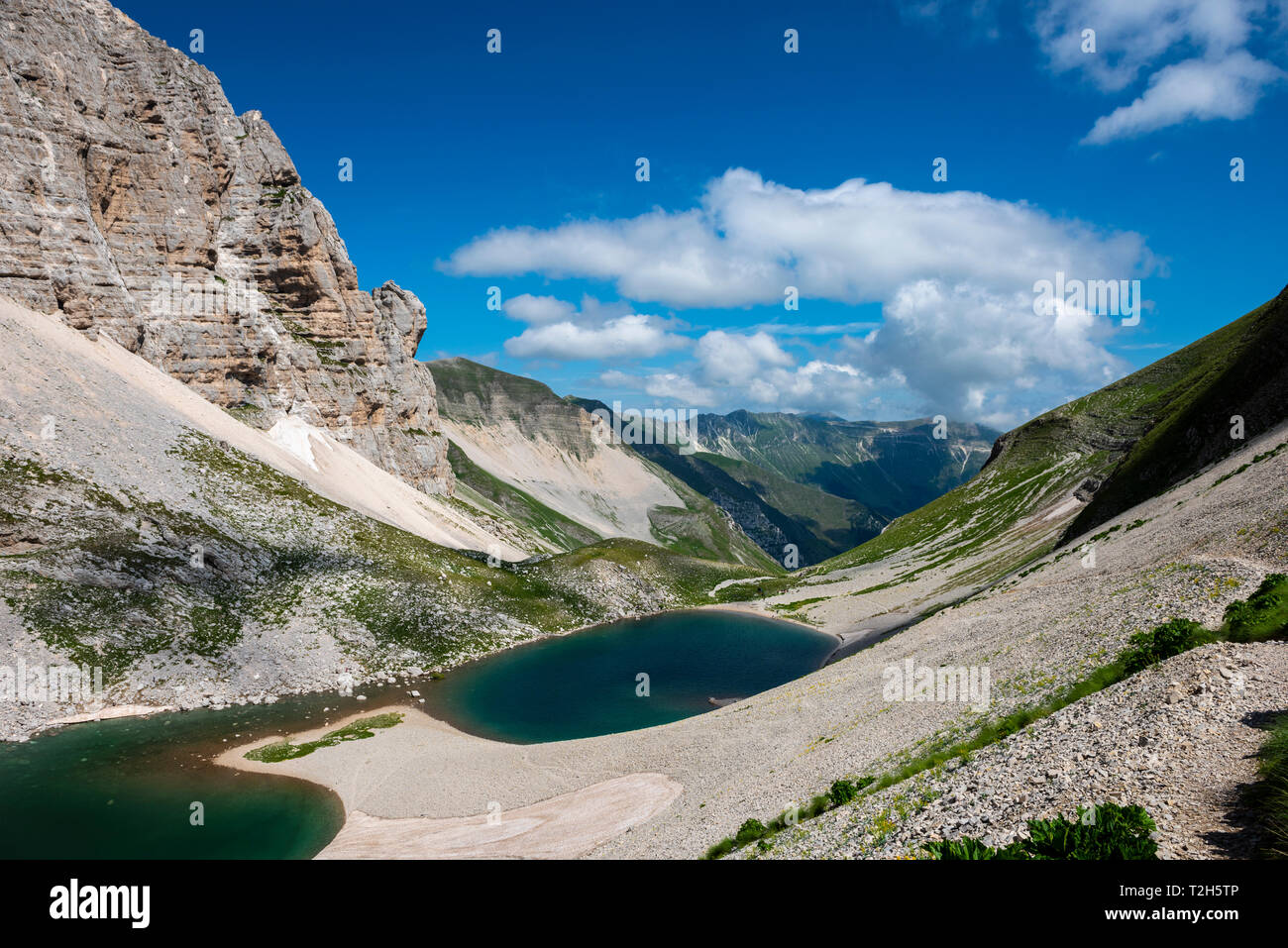 Lake Pilato by Sibillini Mountains in Italy, Europe Stock Photo