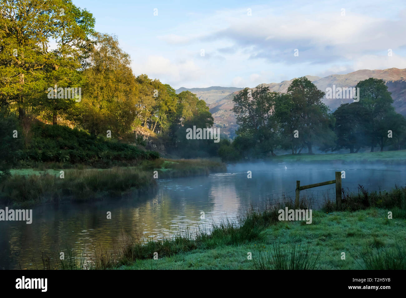 Elter Water lake in Lake District, England, Europe Stock Photo